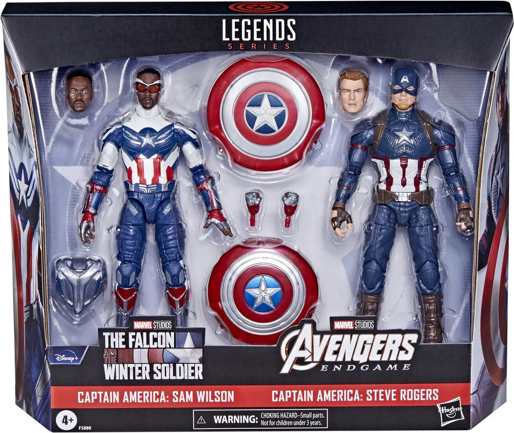Marvel Legends Series Captain America 2 Pack (Sam Wilson & Steve Rogers) [Exclusive]