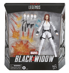 Black Widow Marvel Legends 6-Inch Deluxe White Costume Action Figure with Stand